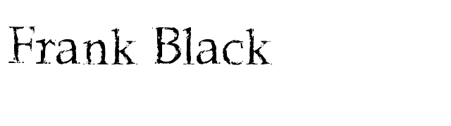 Frank Black font preview