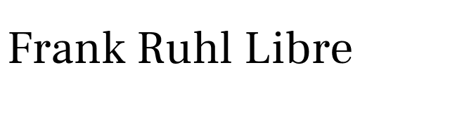 Frank Ruhl Libre font preview