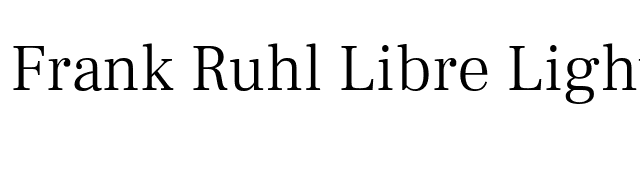 Frank Ruhl Libre Light font preview