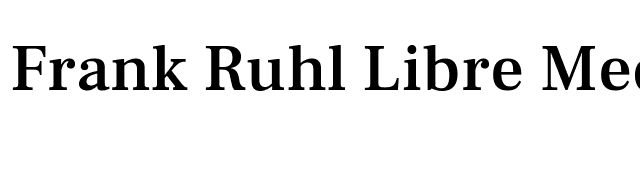 Frank Ruhl Libre Medium font preview