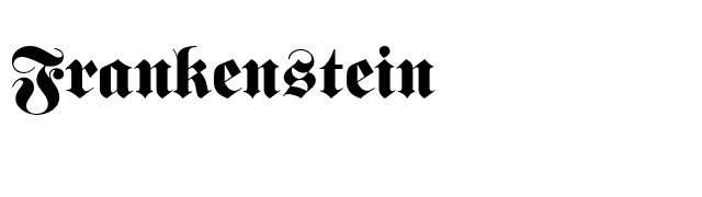 Frankenstein font preview