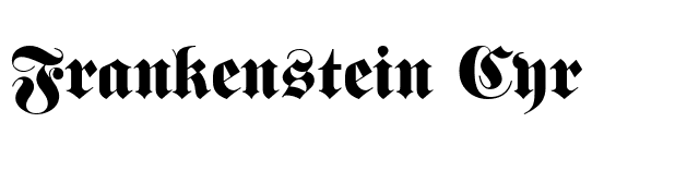 Frankenstein Cyr font preview