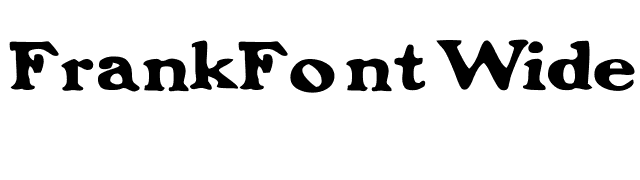 FrankFont Wide font preview