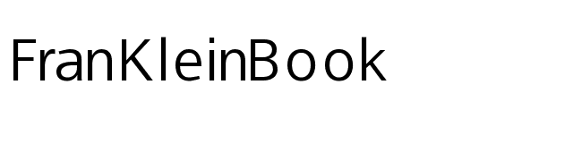 FranKleinBook font preview