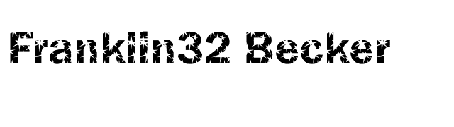 Franklin32 Becker font preview