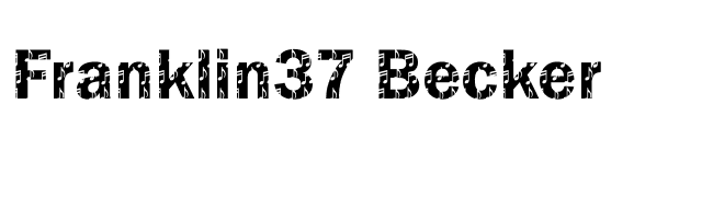 Franklin37 Becker font preview