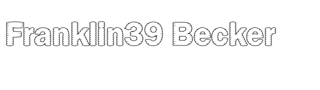 Franklin39 Becker font preview