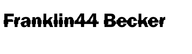 Franklin44 Becker font preview