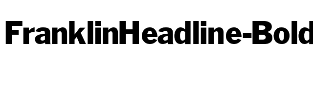 FranklinHeadline-Bold font preview