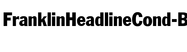 FranklinHeadlineCond-Bold font preview