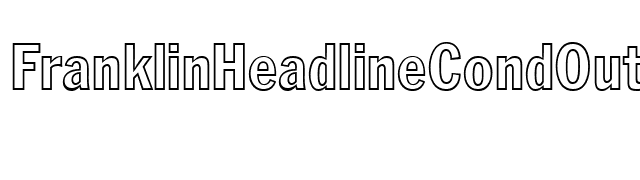 FranklinHeadlineCondOut-Bold font preview