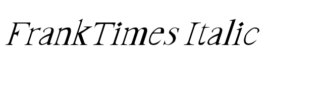 FrankTimes Italic font preview