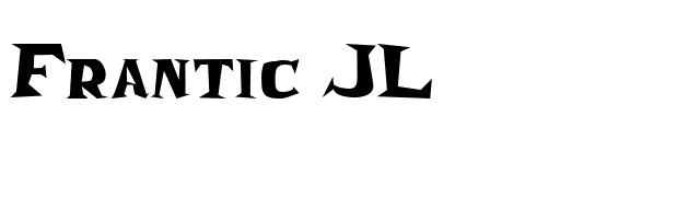 Frantic JL font preview