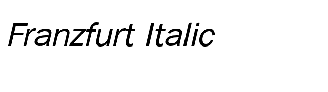 Franzfurt Italic font preview