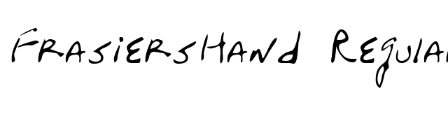 FrasiersHand Regular font preview