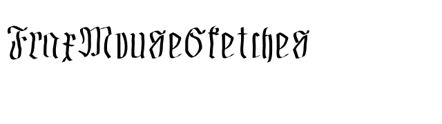 FraxMouseSketches font preview