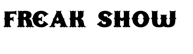 Freak Show font preview