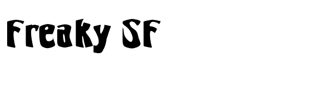 Freaky SF font preview