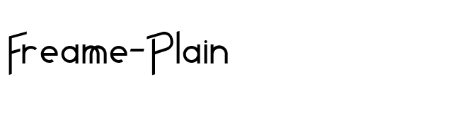 Freame-Plain font preview