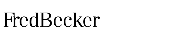 FredBecker font preview