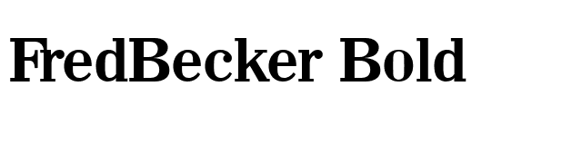 FredBecker Bold font preview