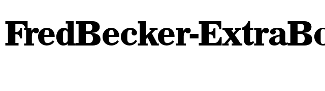 FredBecker-ExtraBold font preview