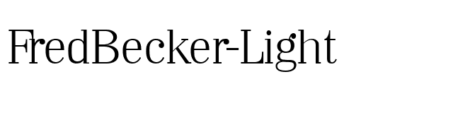 FredBecker-Light font preview