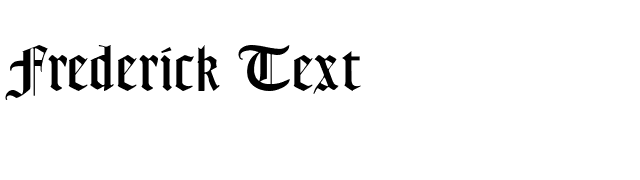 Frederick Text font preview