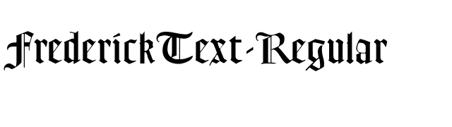 FrederickText-Regular font preview