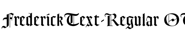 FrederickText-Regular OTF font preview