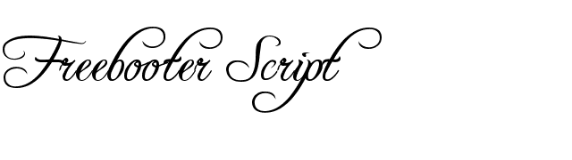 Freebooter Script font preview