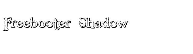 Freebooter Shadow font preview