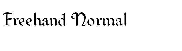 Freehand Normal font preview