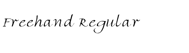 Freehand Regular font preview