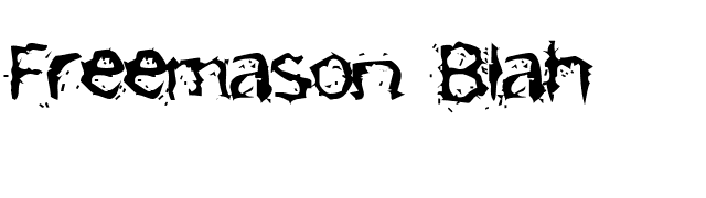 Freemason Blah font preview