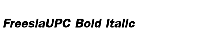 FreesiaUPC Bold Italic font preview