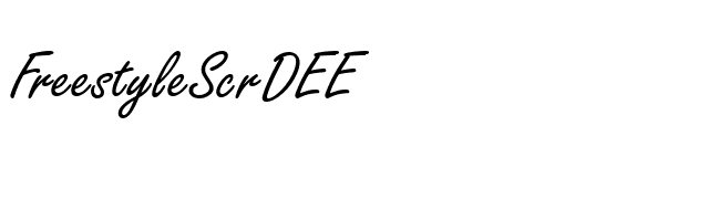 FreestyleScrDEE font preview