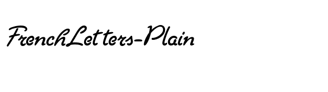 FrenchLetters-Plain font preview