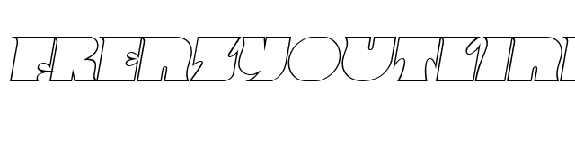 FrenzyOutline Italic font preview