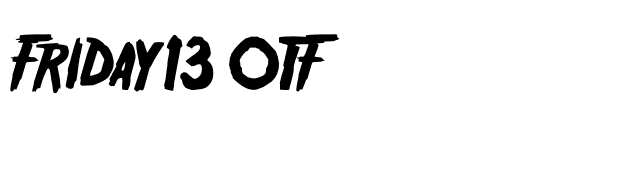 Friday13 OTF font preview