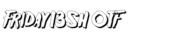 Friday13SH OTF font preview