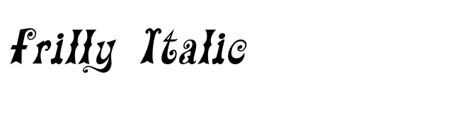 Frilly Italic font preview