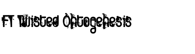 FT Twisted Ontogenesis font preview