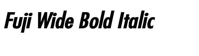 Fuji Wide Bold Italic font preview