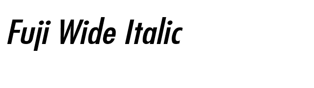 Fuji Wide Italic font preview