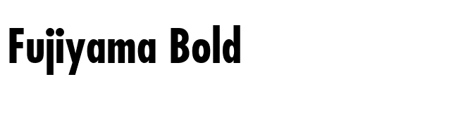 Fujiyama Bold font preview