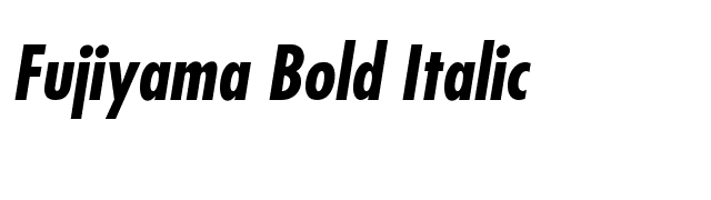 Fujiyama Bold Italic font preview