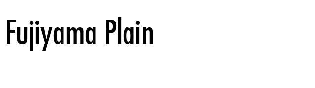 Fujiyama Plain font preview