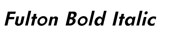 Fulton Bold Italic font preview