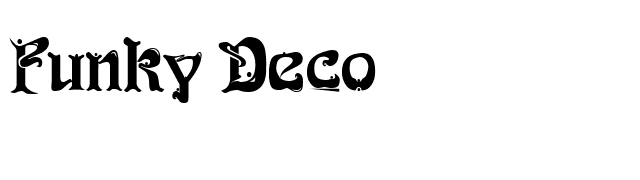 Funky Deco font preview